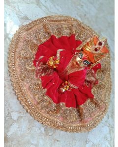 Laddu Gopal Red and Orange Cloth