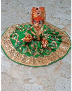 Laddu Gopal Green Dress